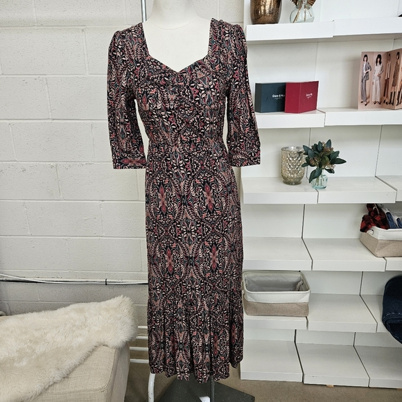 Paisley midi dress NWT - Picture 2 of 13